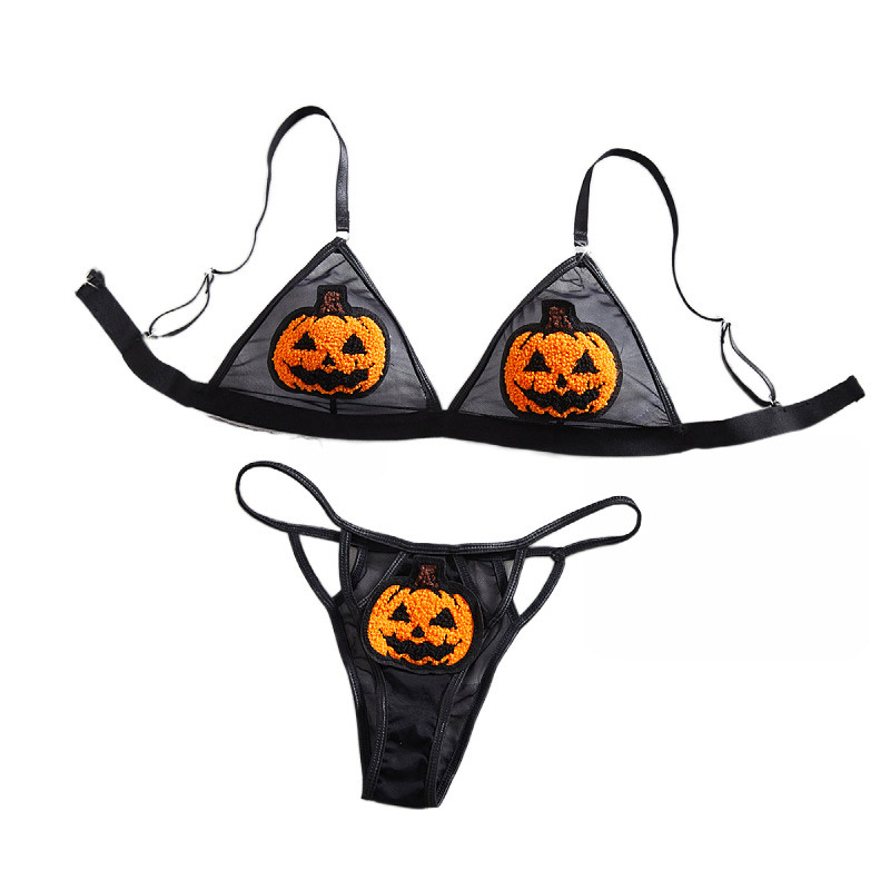 Sexy Bra Brief Set Halloween F - Lace Bralette Set recension och pris
