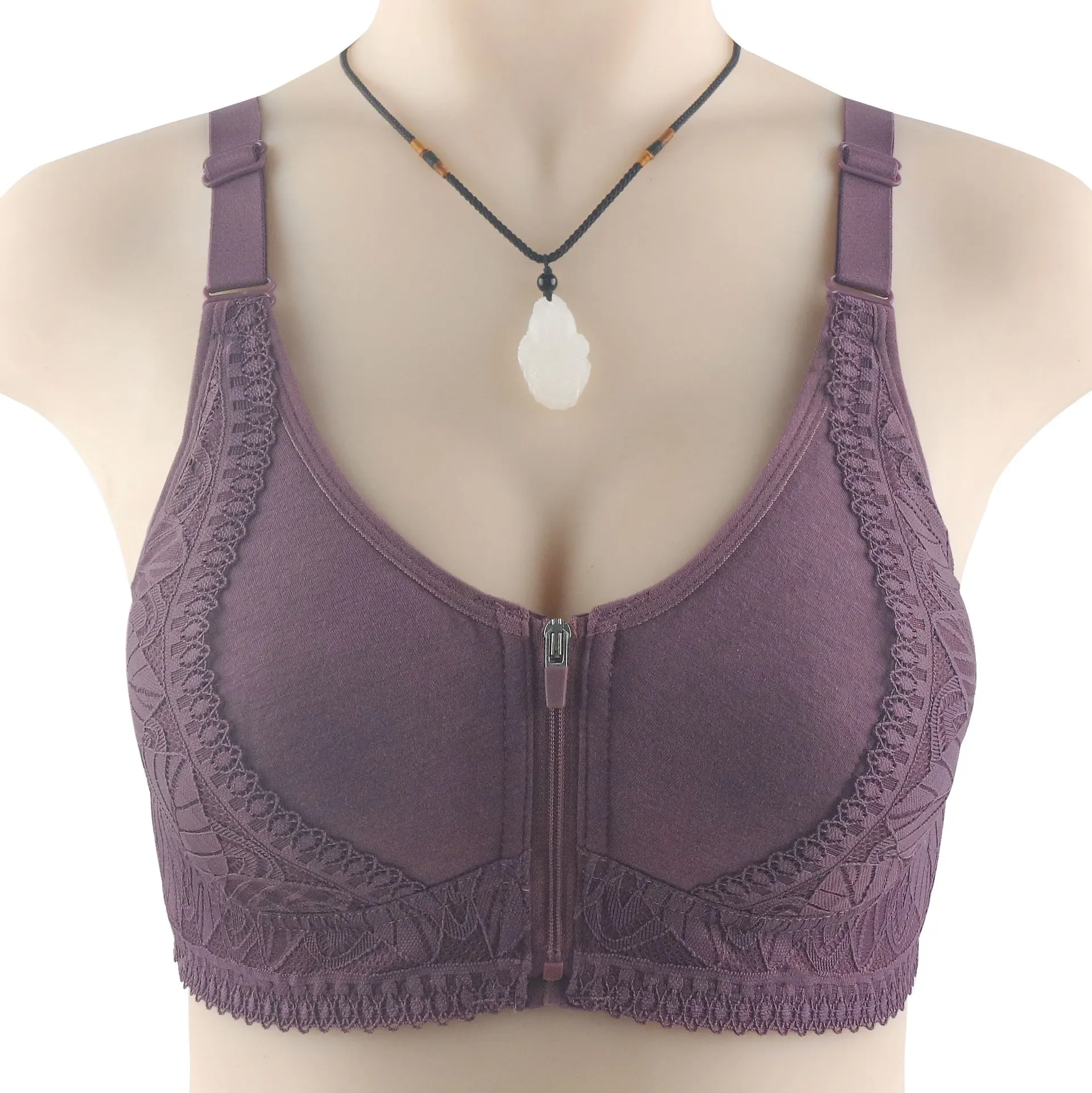 Plus Size Front Zipper Bra Sof - Wirefree Bra Comfort recension och pris