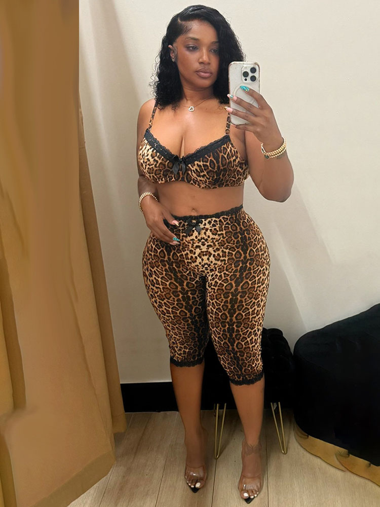 Doyerl Leopard Print Sexy Club - Lace Bralette Set recension och pris